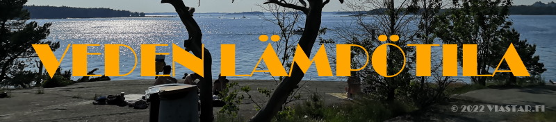 Uimaveden lämpötila: Töölönlahden uimaranta