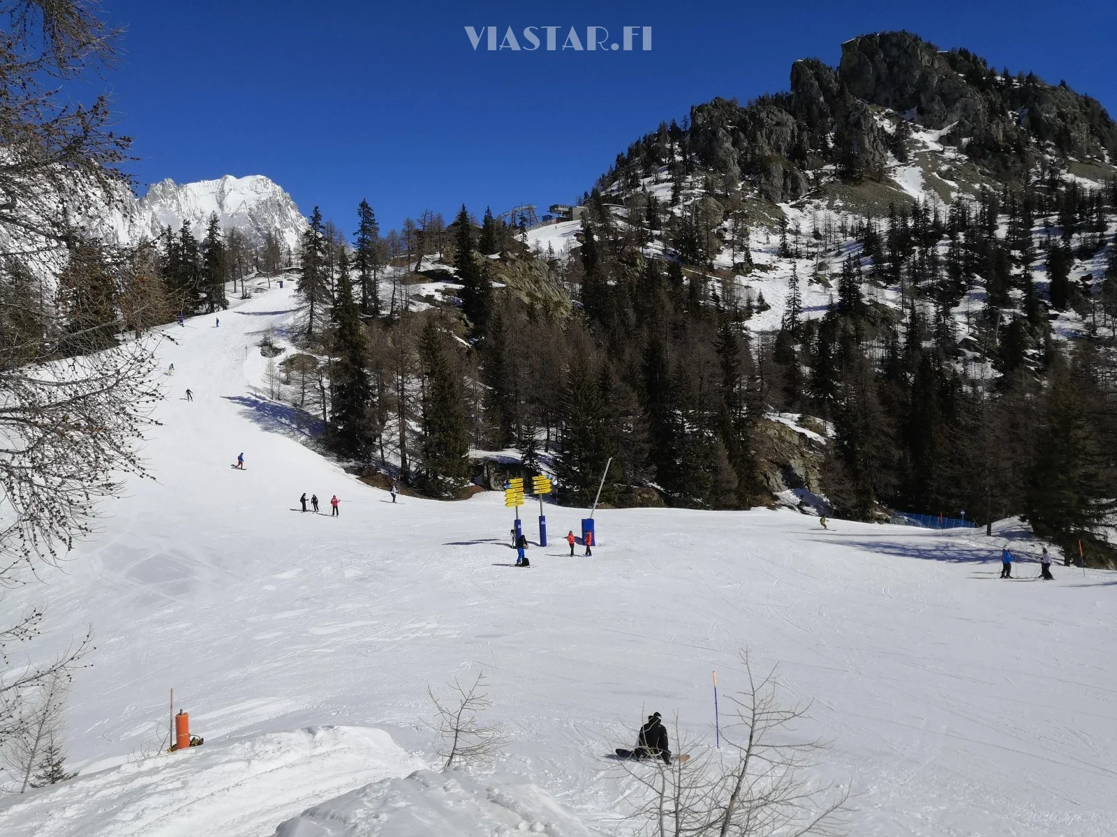 Well-groomed slopes at Courmayeur Ski Resort